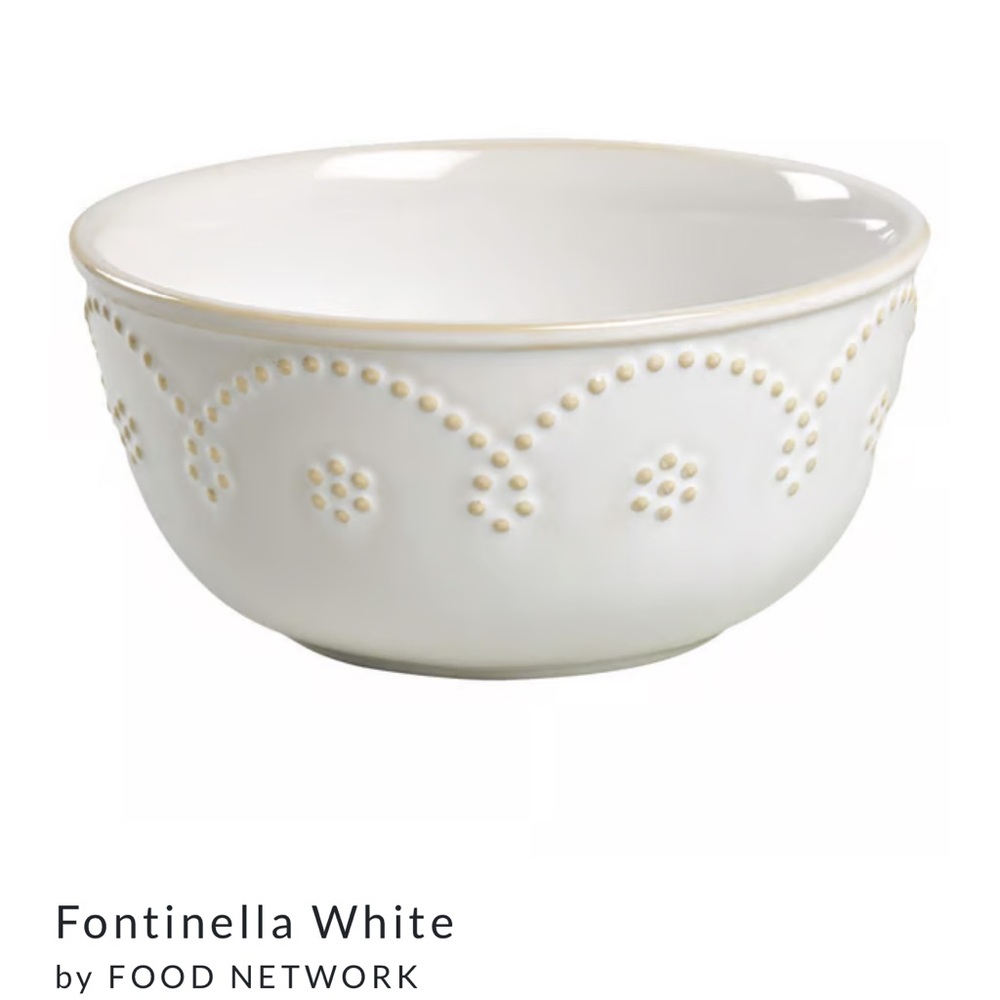 Food Network White Dinnerware Set Elegant Porcelain Design